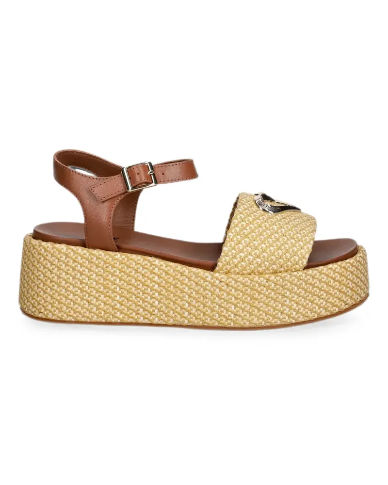 Moschino heart-plaque platform sandals - Nude Nude