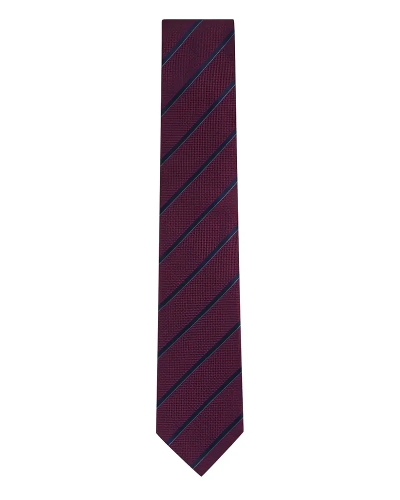 Canali striped silk tie - Rot Rot
