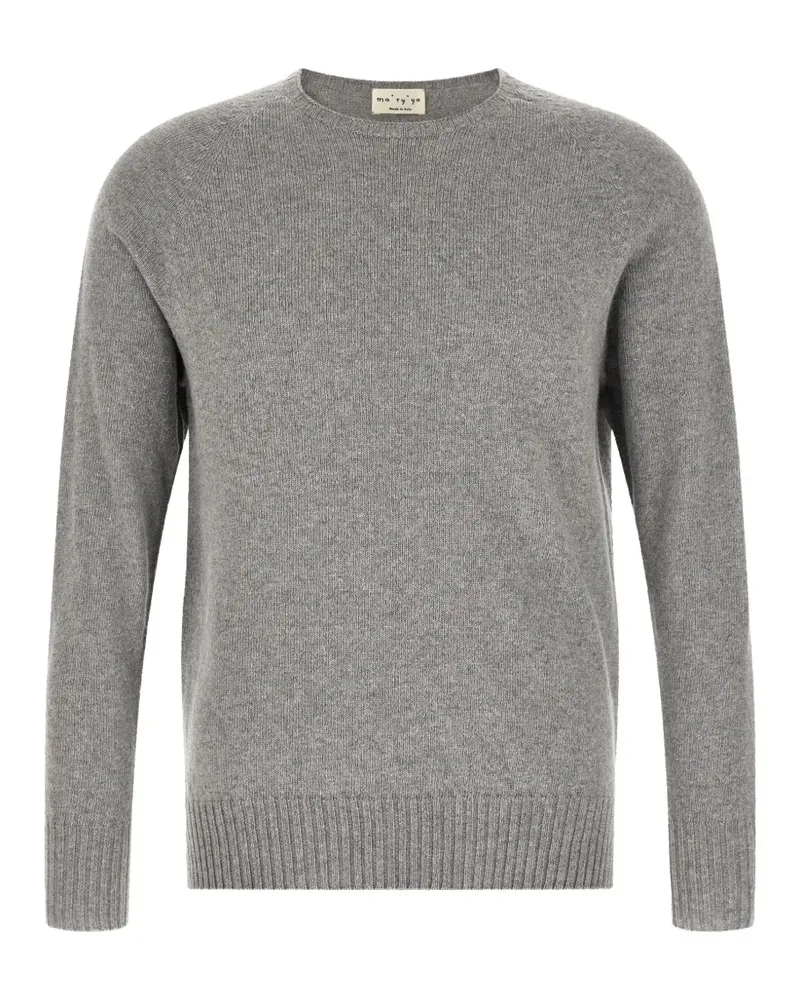 MA'RY'YA raglan-sleeve side-slit sweater - Grau Grau