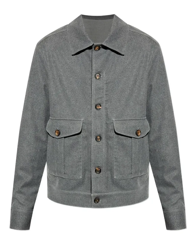 Eleventy Jacke mit Klappentasche - Grau Grau