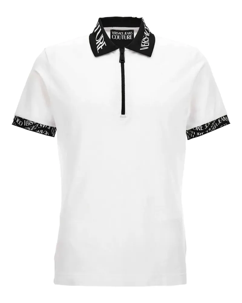Versace Jeans Poloshirt mit Liquify-Logo - Weiß Weiß