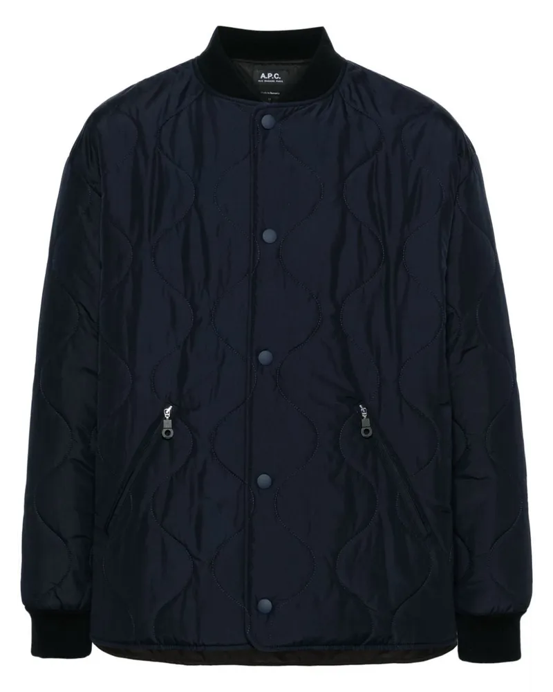 A.P.C. Gesteppte Florent Bomberjacke - Blau Blau