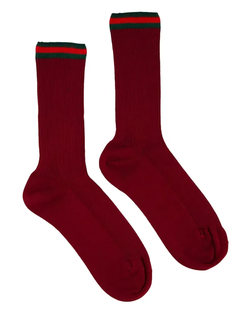 Gucci Socken mit gerippten Bündchen - Rot Rot