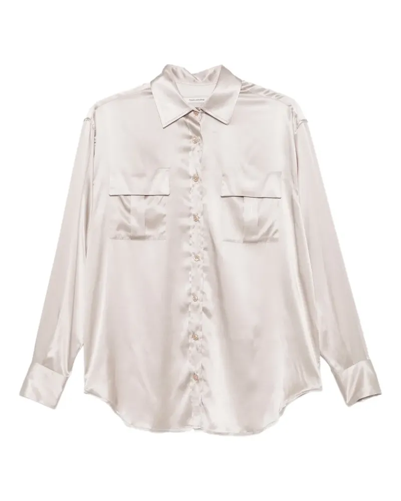Tagliatore T-Shirt mit Brusttasche und Satin-Finish - Nude Nude