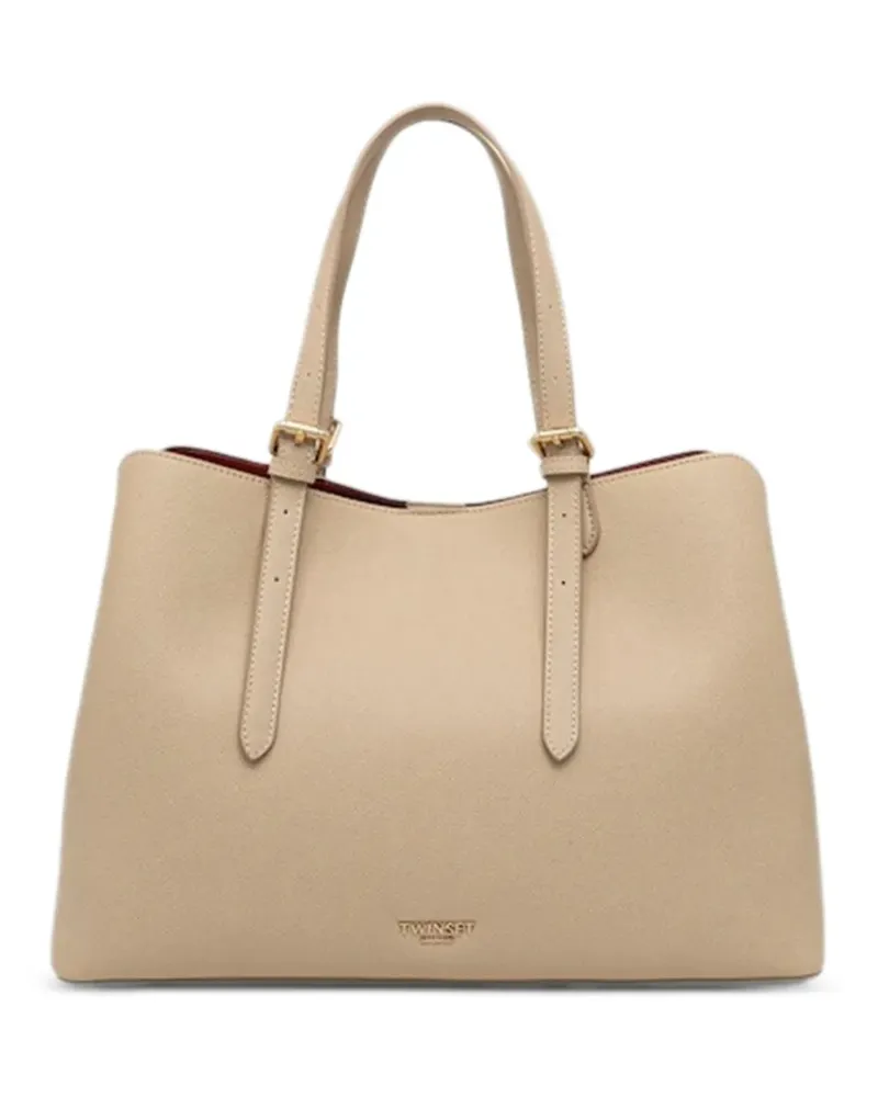Twin-Set top-handles tote bag - Nude Nude