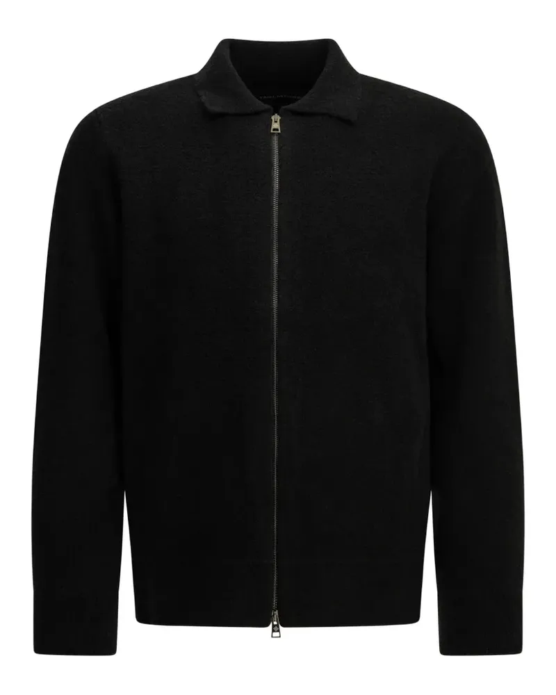 Tagliatore Reißverschluss-Cardigan mit Kragen - Schwarz Schwarz
