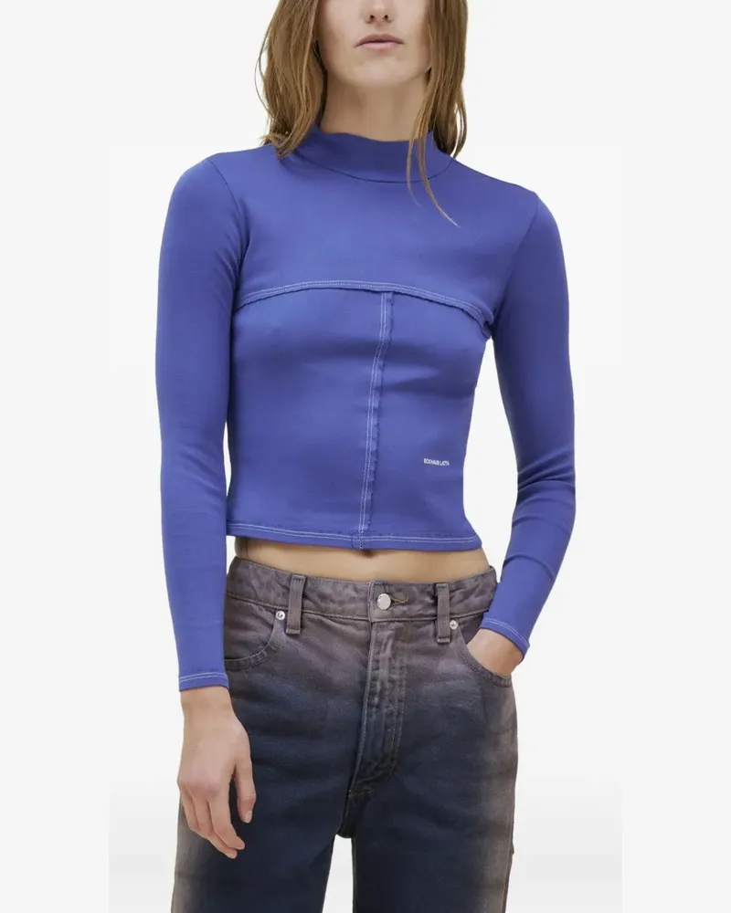 Eckhaus Latta long-sleeve turtleneck T-shirt - Blau Blau