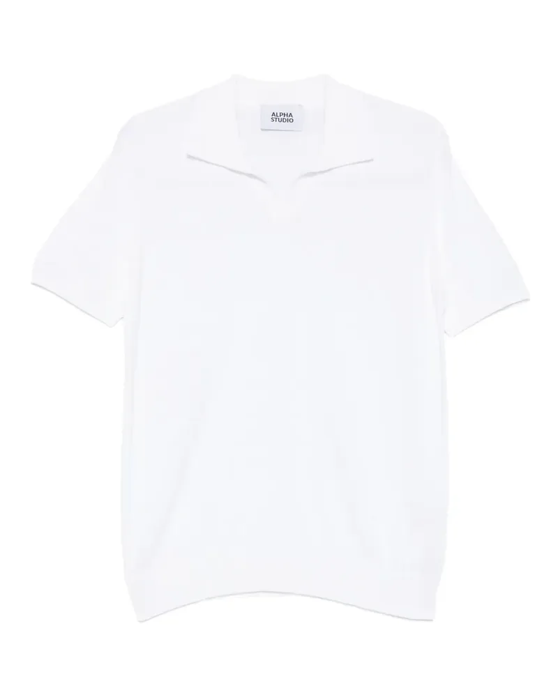 Alpha Studio white polo shirt - Weiß Weiß