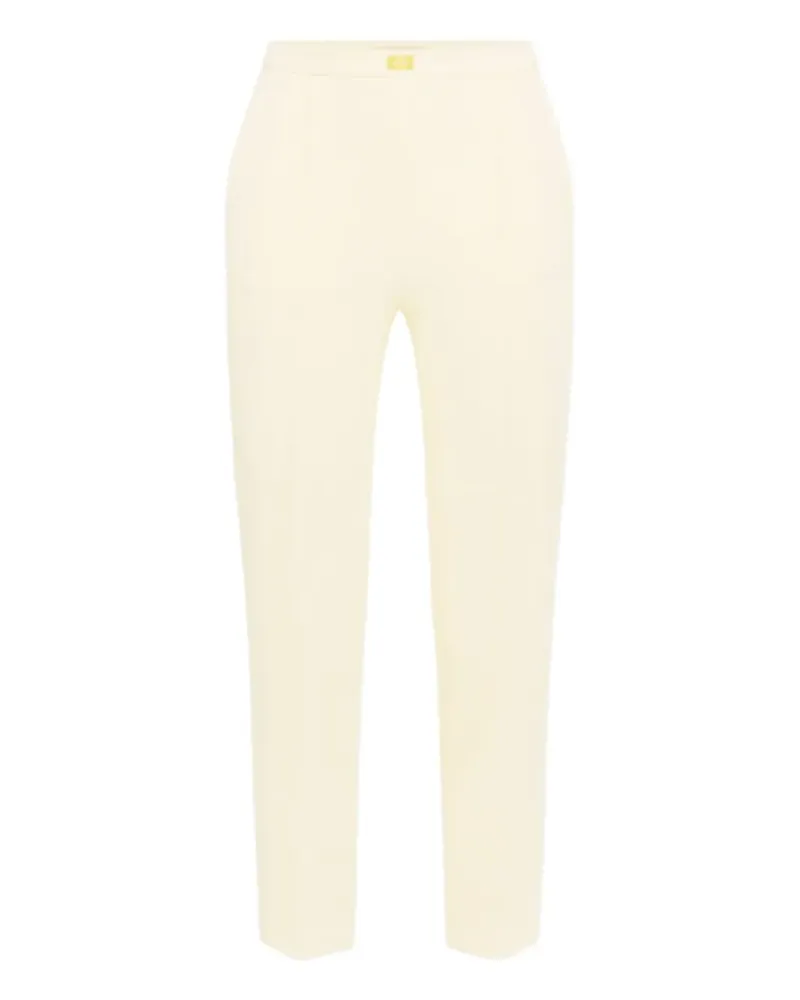 Elisabetta Franchi Hose mit Logo-Schild - Gelb Gelb