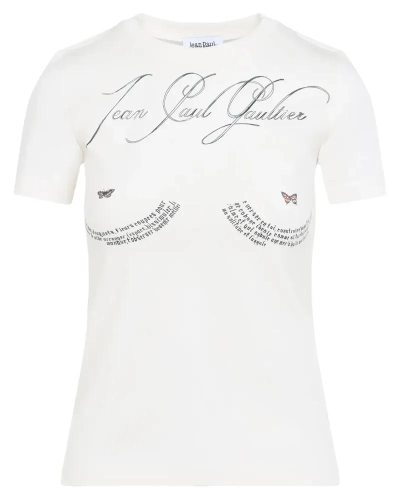 Jean Paul Gaultier T-Shirt mit grafischem Print - Weiß Weiß
