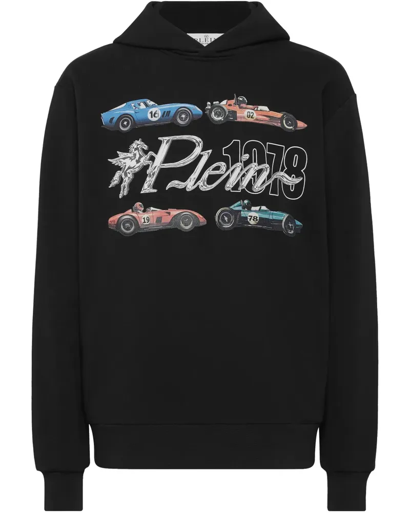 Philipp Plein Hoodie mit Auto-Print - Schwarz Schwarz