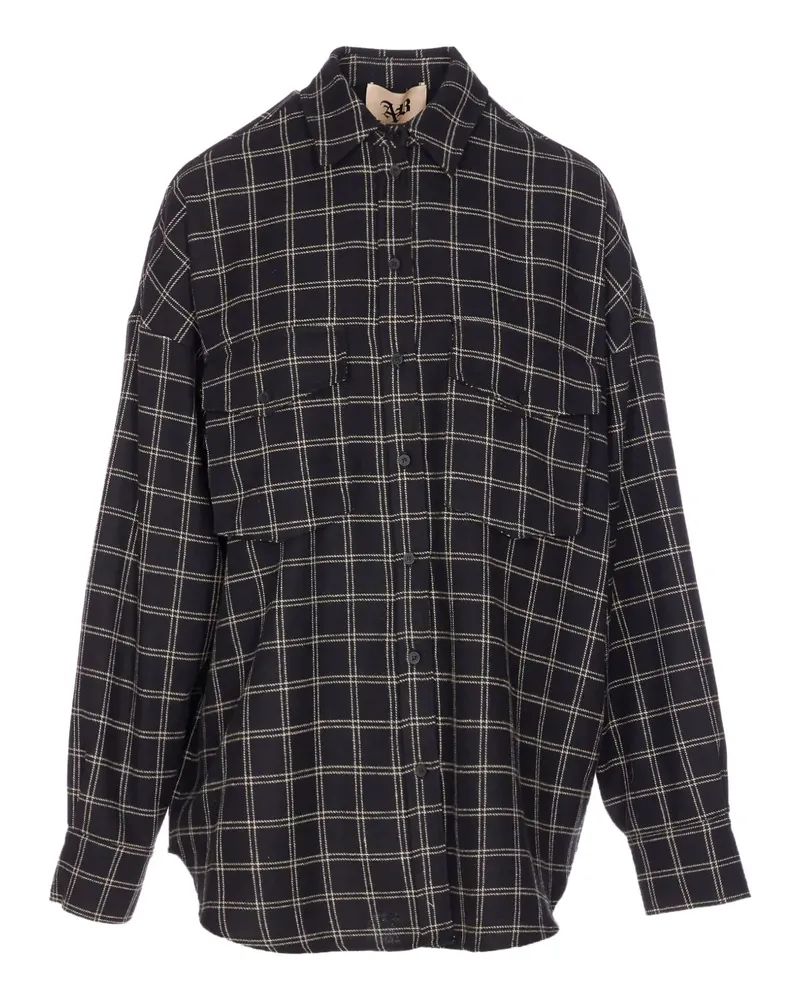 Aniye By Gwen checked button-fastening shirt - Schwarz Schwarz