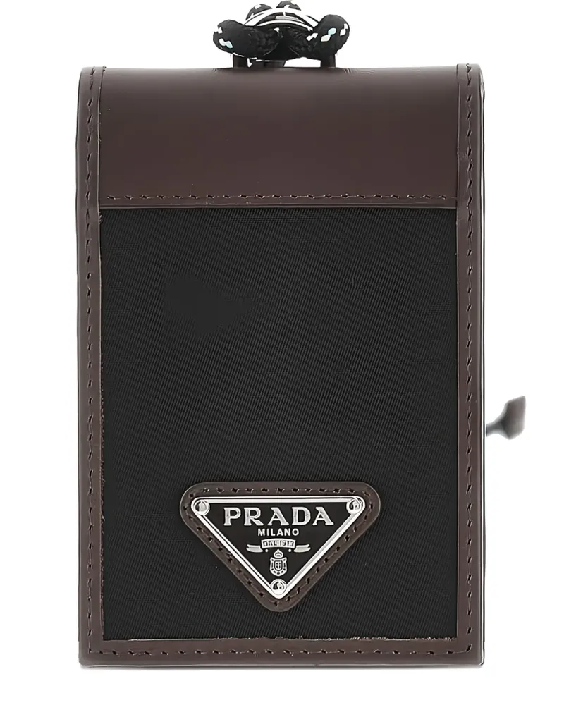 Prada logo-plaque cardholder - Schwarz Schwarz