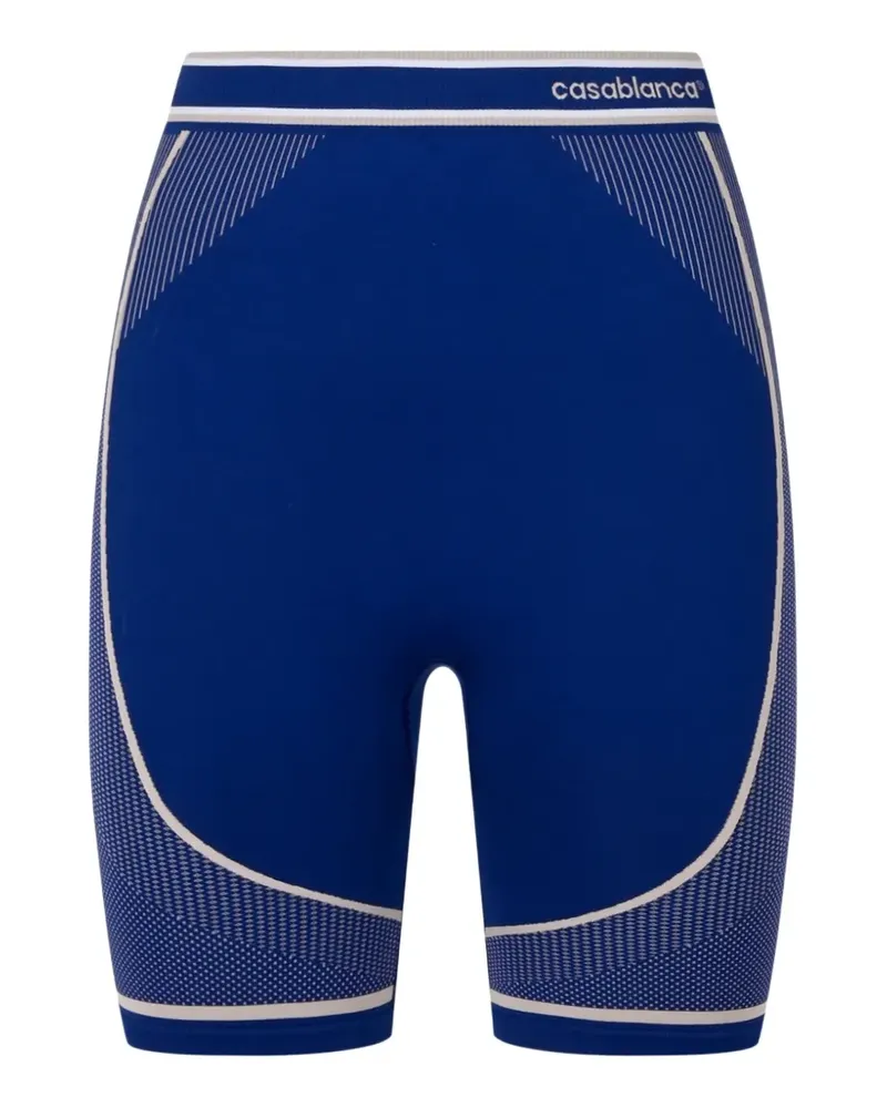 Casablanca Paris Radlerhose mit gestreiftem Besatz - Blau Blau