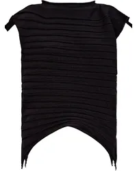 Issey Miyake Asymmetrisches Oberteil Schwarz