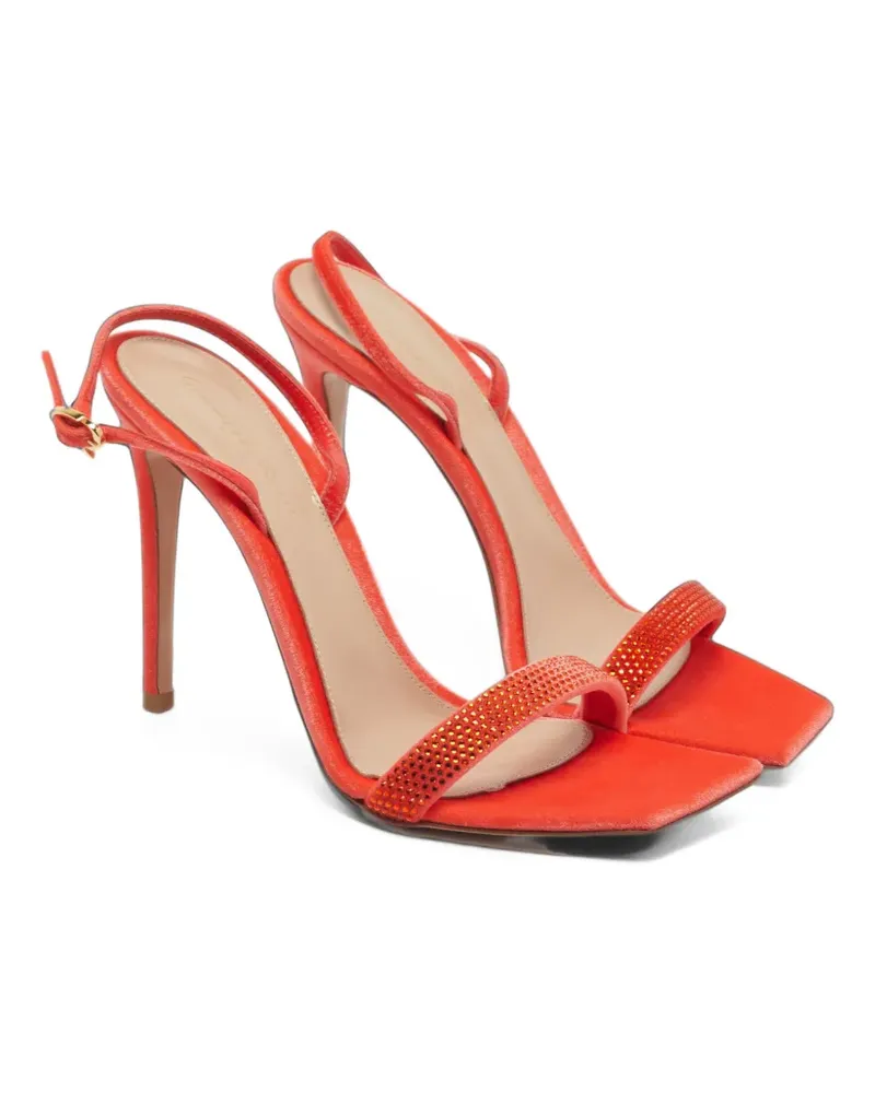 Gianvito Rossi Britney crystal-embellished sandals - Orange Orange