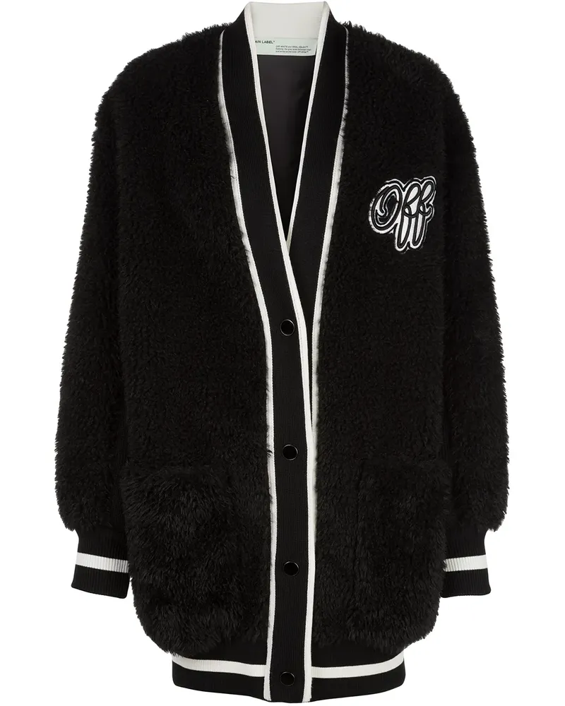 OFF-WHITE Cardigan im Varsity-Look - Schwarz Schwarz