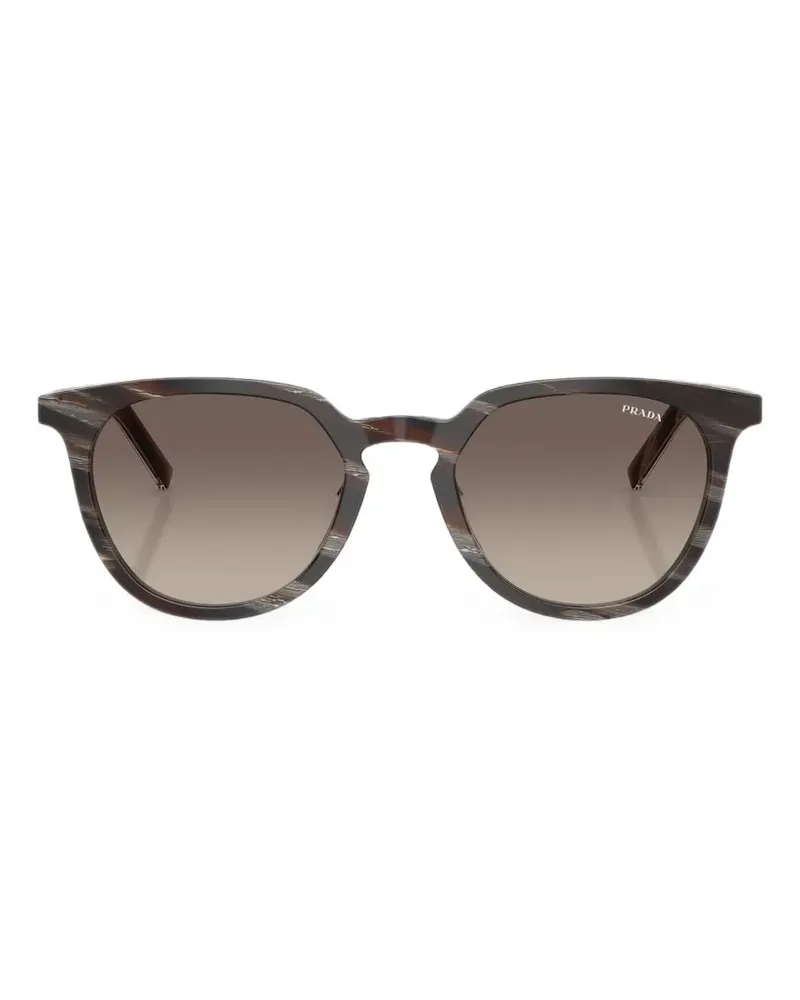 Prada Sonnenbrille mit rundem Gestell - Braun Braun