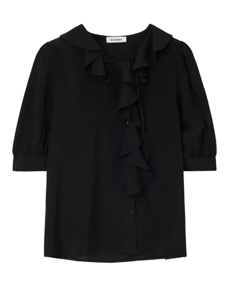 Rodebjer Xilla ruffled puff-sleeve blouse - Schwarz Schwarz