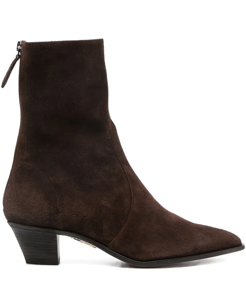 Aquazzura Brunswick Stiefeletten aus Wildleder - Braun Braun