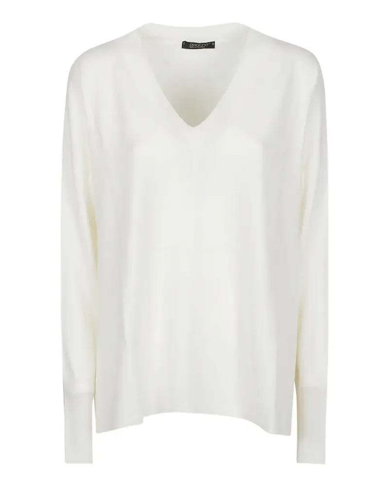 ARAGONA Pullover mit V-Ausschnitt - Weiß Weiß