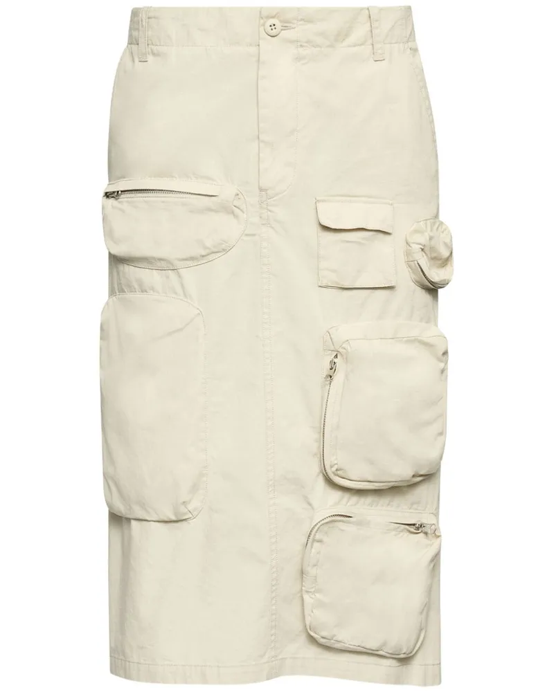 Maison Margiela Midirock aus Gabardine - Weiß Weiß