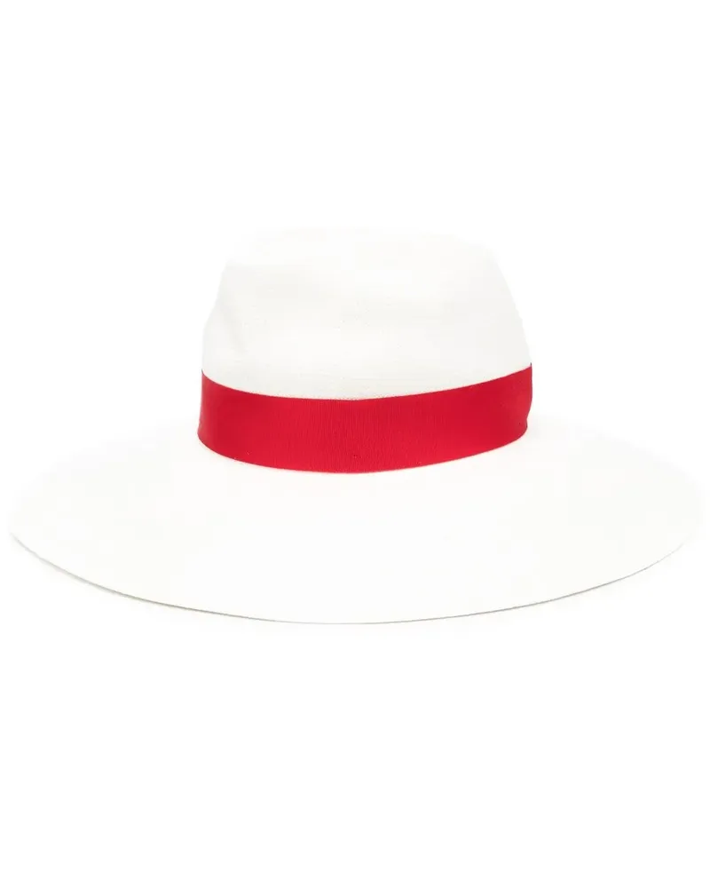 Borsalino Sonnenhut aus Stroh - Weiß Weiß