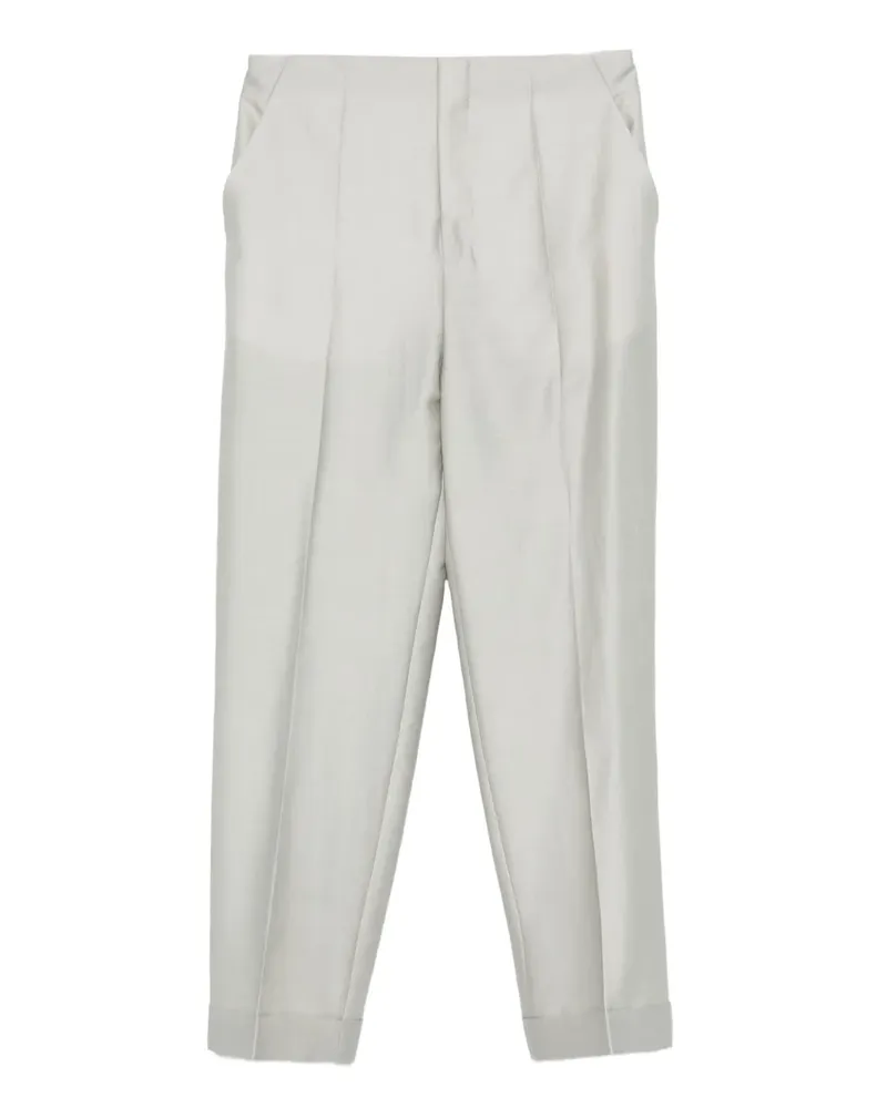 Alberta Ferretti Hose aus Satin - Grau Grau
