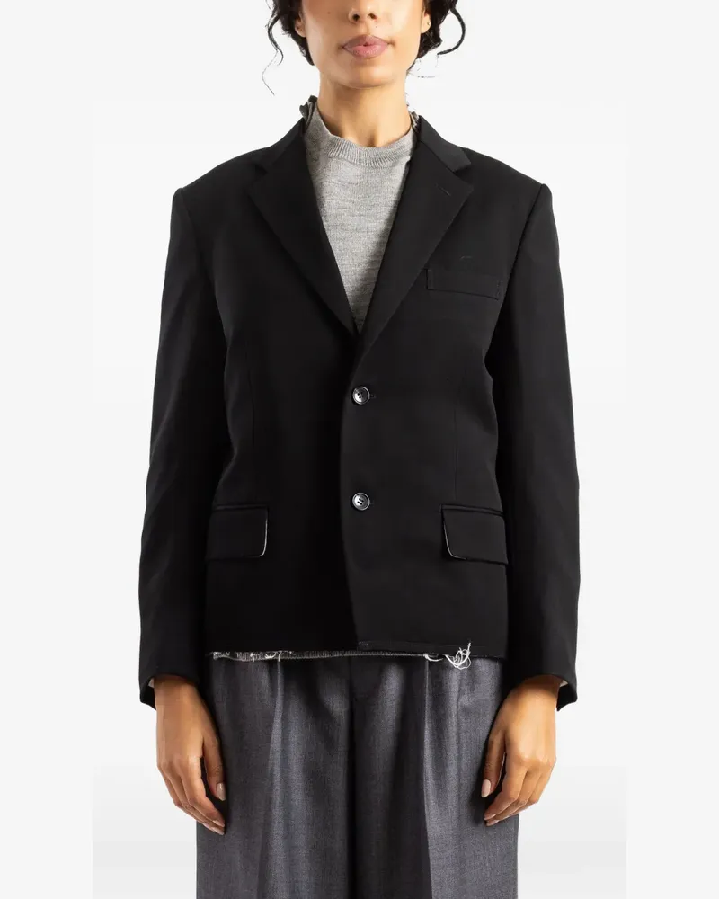 Comme des Garçons Jacke mit ungesäumten Kanten - Schwarz Schwarz