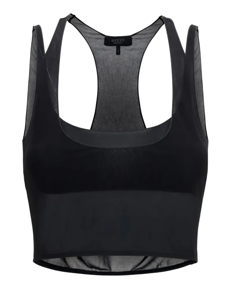 Gucci crepe-jersey bralette - Schwarz Schwarz