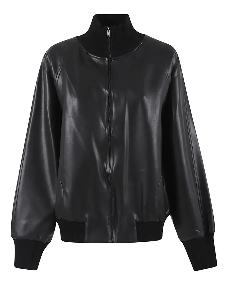 Norma Kamali faux-leather bomber jacket - Schwarz Schwarz