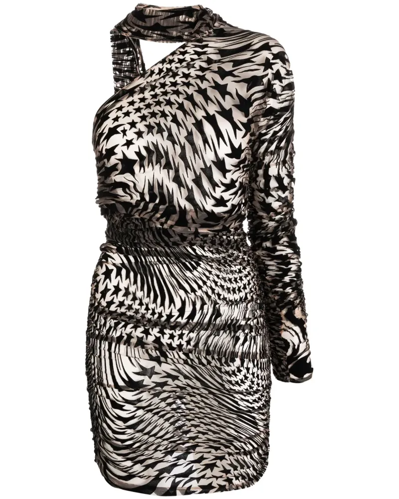 Thierry Mugler Asymmetrisches Kleid - Schwarz Schwarz