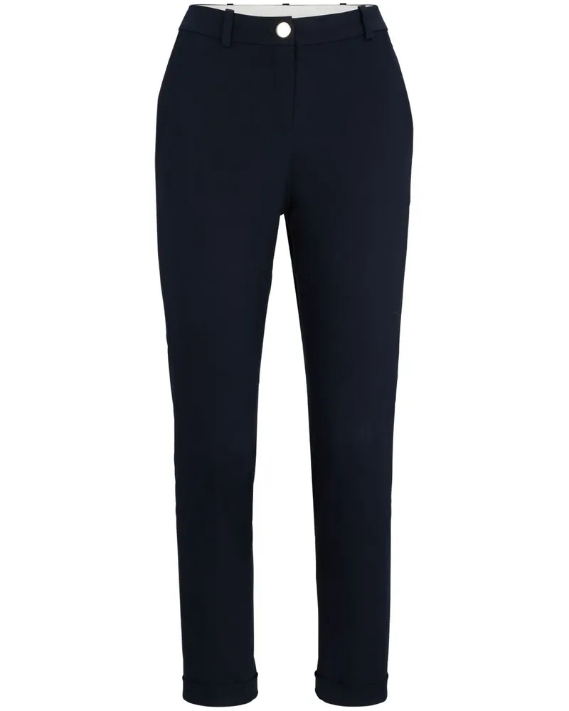 HUGO BOSS Slim-Fit-Hose aus Bio-Baumwolle - Blau Blau