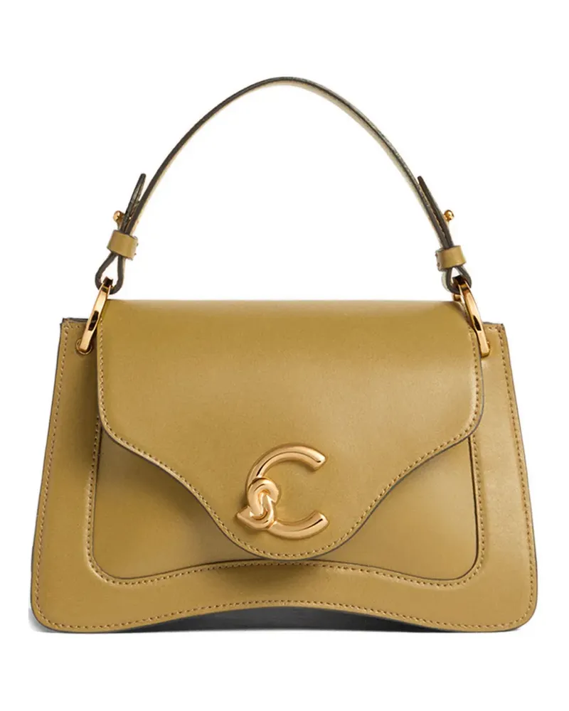 Coccinelle Kleine C-Me Schultertasche mit Logo-Applikation - Grün Grün