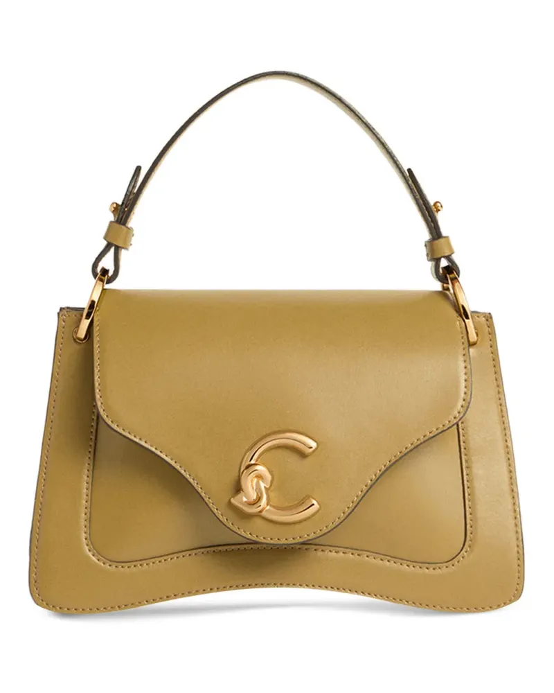 Coccinelle Kleine C-Me Schultertasche mit Logo-Applikation - Grün Grün