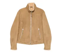 Jacke mit Reißverschlusstasche - Braun