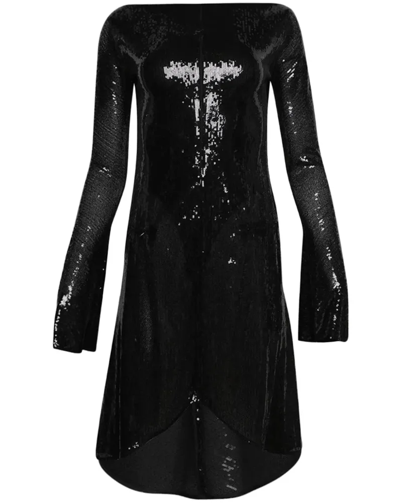 Courrèges Ellipse Kleid mit Glitter - Schwarz Schwarz