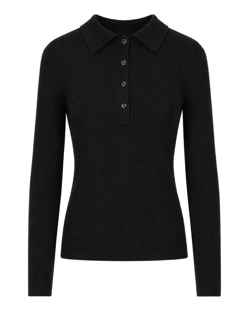 P.A.R.O.S.H. P.A.R.O H. ribbed-knit polo top - Schwarz Schwarz