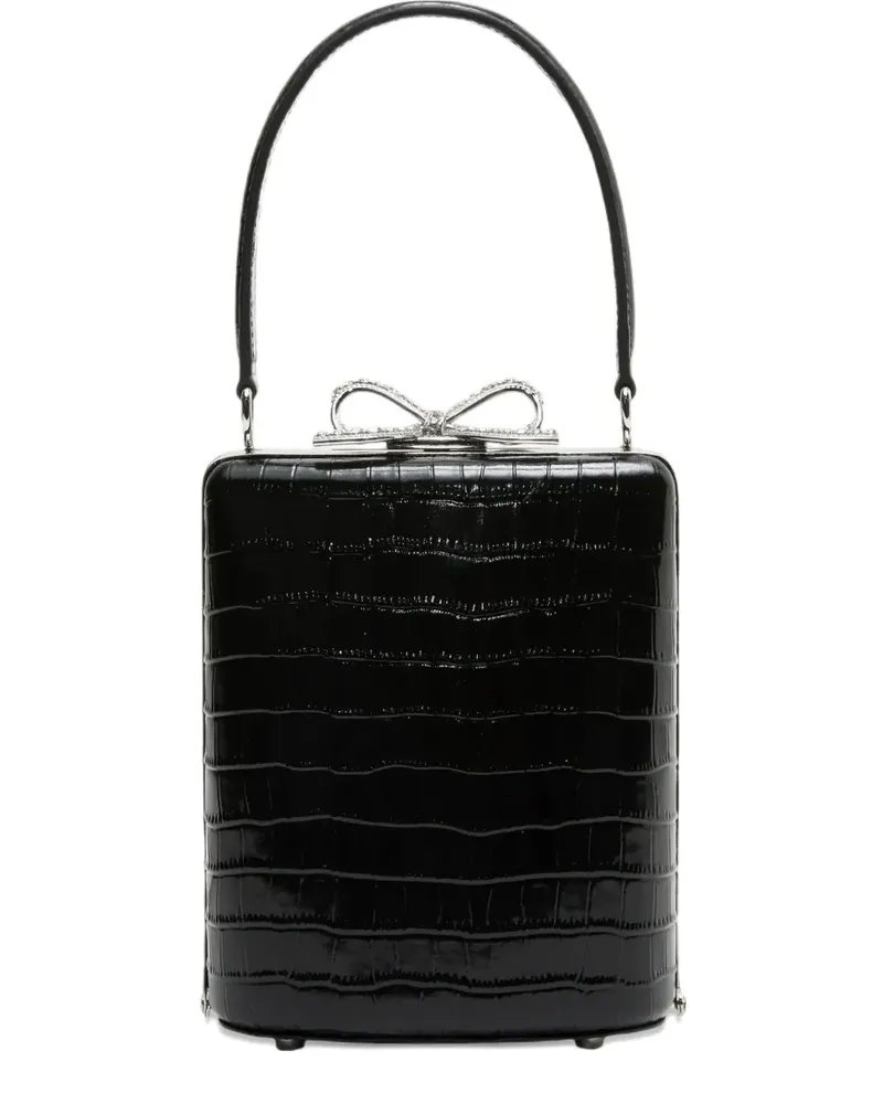 Self-Portrait Clutch mit Schleifendetail - Schwarz Schwarz