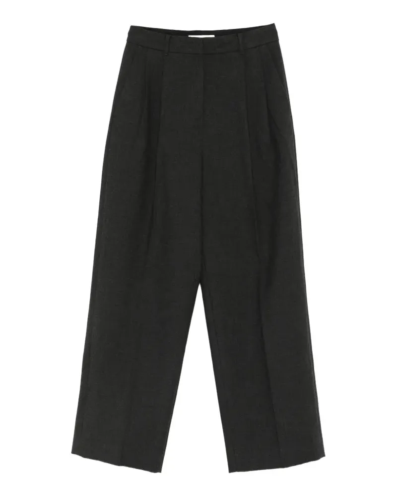 Dunst Hose mit Bundfalten - Grau Grau