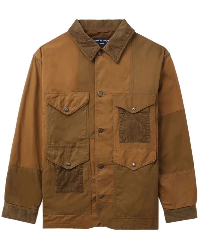 Comme des Garçons Hemdjacke mit Kontrasteinsätzen - Braun Braun