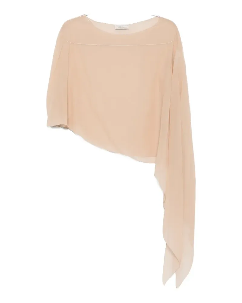Antonelli Firenze Melone asymmetric draped top - Nude Nude