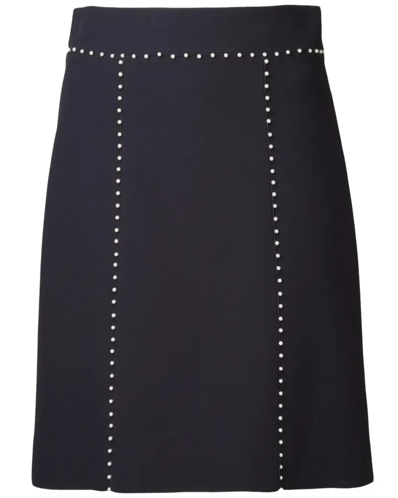 Alexander McQueen faux pearl a-line skirt - Schwarz Schwarz