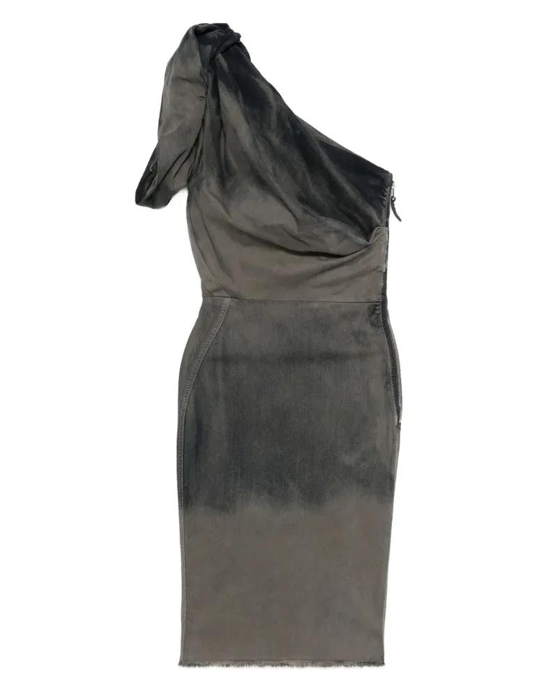 Rick Owens One-Shoulder-Jeanskleid - Grau Grau