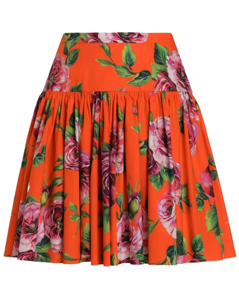 Dolce & Gabbana Minirock mit Blumenmuster - Rot Rot