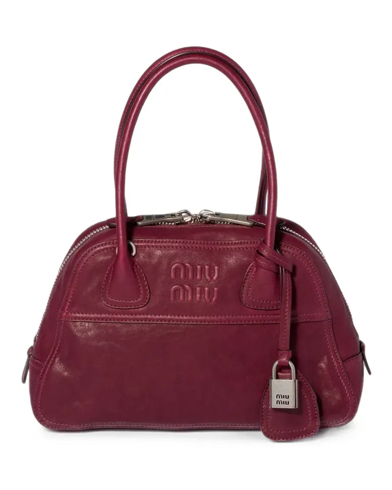 Miu Miu Vivant Schultertasche aus Nappaleder - Rot Rot