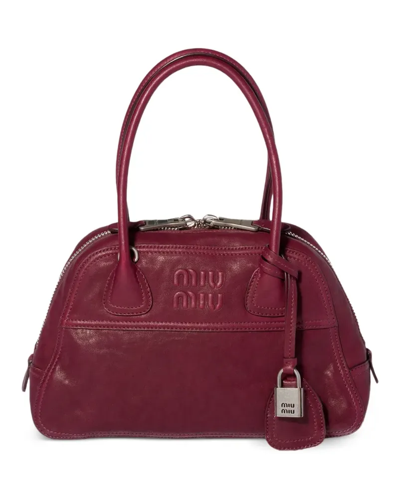 Miu Miu Vivant Schultertasche aus Nappaleder - Rot Rot