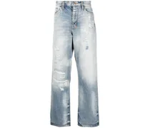 High-Waist-Jeans im Distressed-Look