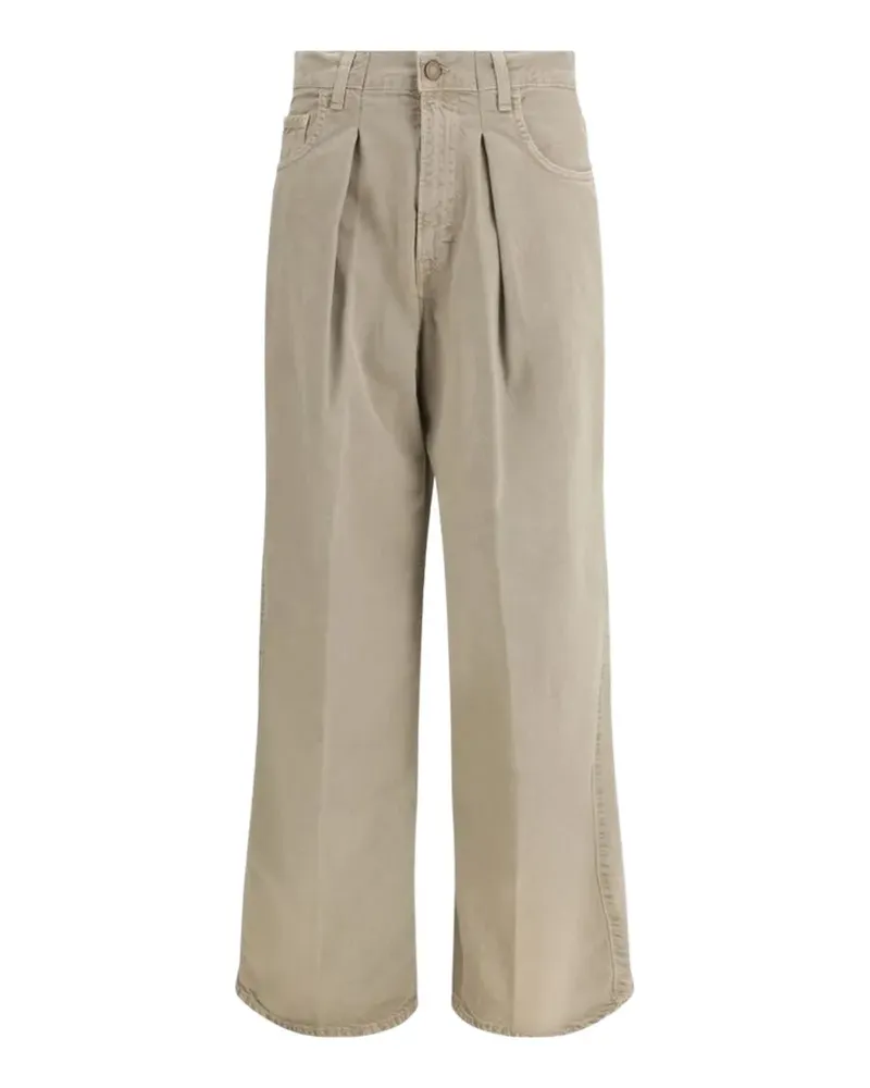 Haikure pleated wide-leg jeans - Nude Nude