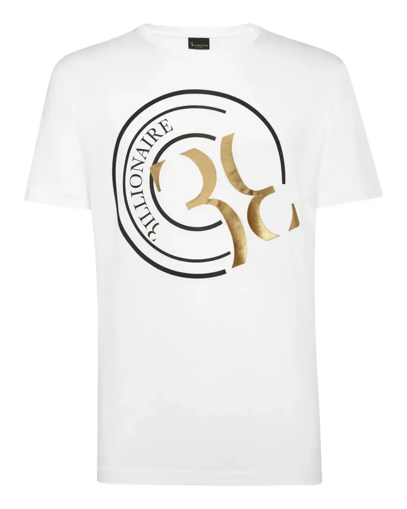 Billionaire T-Shirt mit Logo-Print - Weiß Weiß